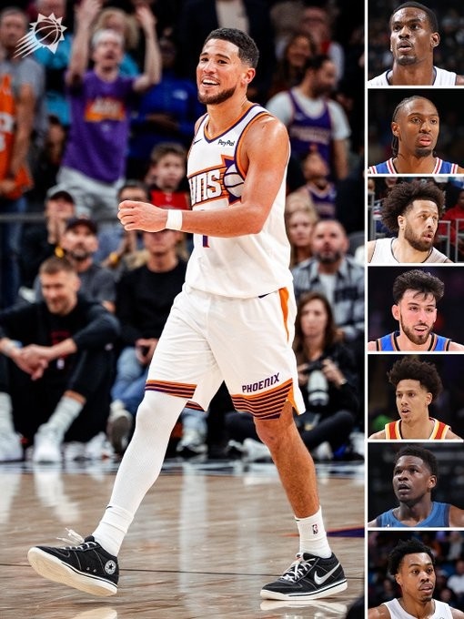 全是年轻人!美国星队最老的是29岁的布克 其余全是25岁或以下